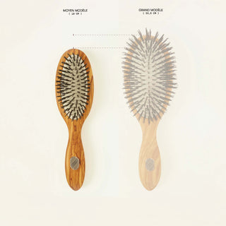 La brosse à cheveux de démêlage format nomade pour cheveux épais ou bouclés de la collection Beauté