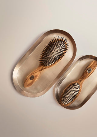 Altesse Studio customizable hairbrushes in olive wood and boar bristles