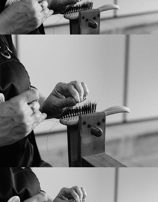 Hand-applied bristles on a brush from the Prestige collection - exceptional expertise since 1875