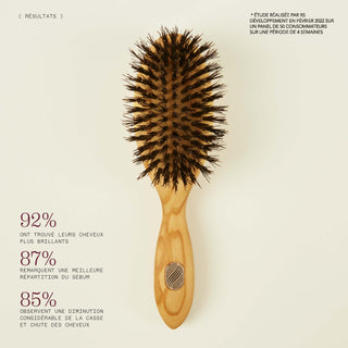 Une efficacité prouvée - Brosse de soin 100% fait-main pour tout types de cheveux - Collection Prestige