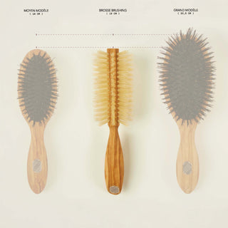 La brosse brushing de la collection Beauté 100% poils de sanglier en format nomade