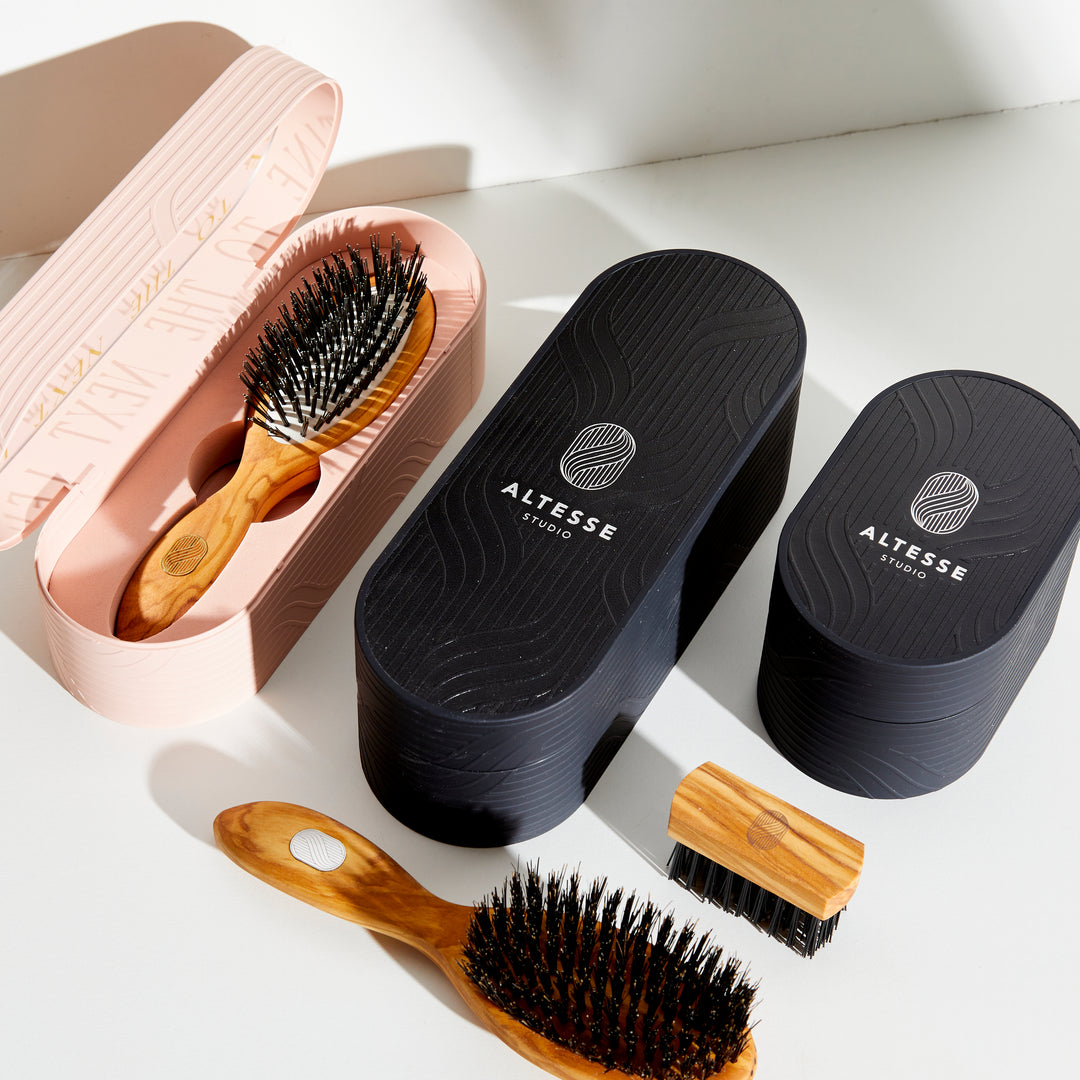Brosse à Cheveux Llama Love – Gris – Brosse Démêlante Douce