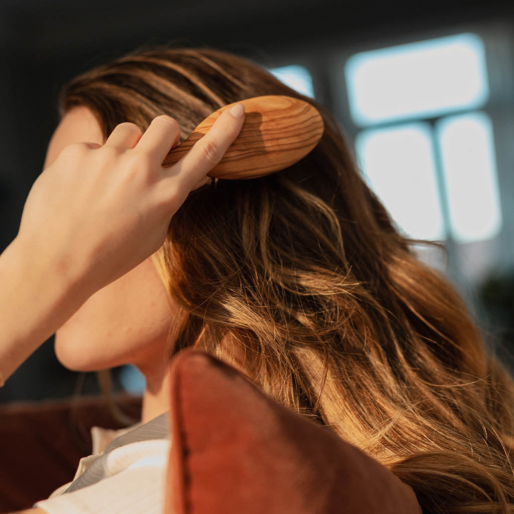 Brushes and brushing techniques for dry hair